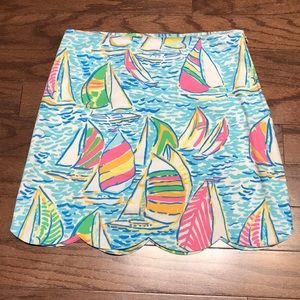 Lilly Pulitzer Scallop Skirt Size 0